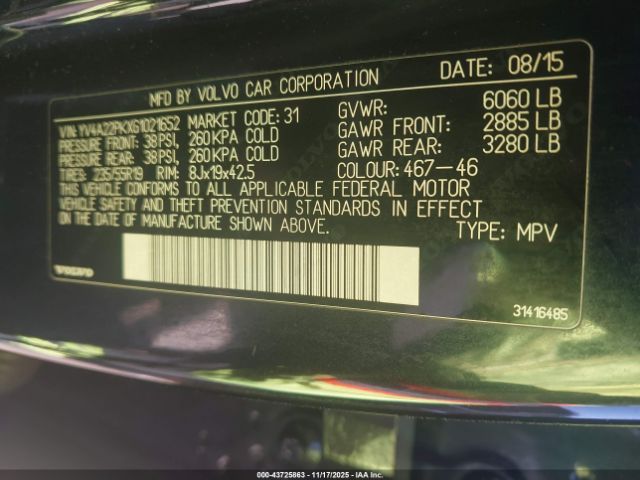 2016 VOLVO XC90 YV4A22PKXG1021652 Photo 8