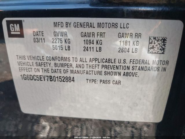 2011 CADILLAC CTS 1G6DC5EY7B0152884 Photo 8