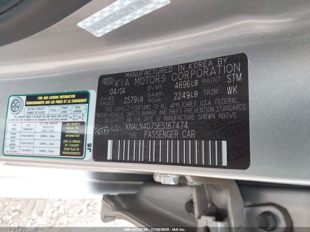 KIA Cadenza Premium 2014 KNALN4D75E5167474 Image 9