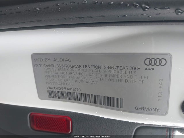 2020 AUDI S5 SPORTBACK WAUC4CF56LA015720 Photo 8
