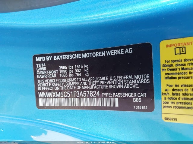 2015 MINI HARDTOP WMWXM5C51F3A57824 Photo 8