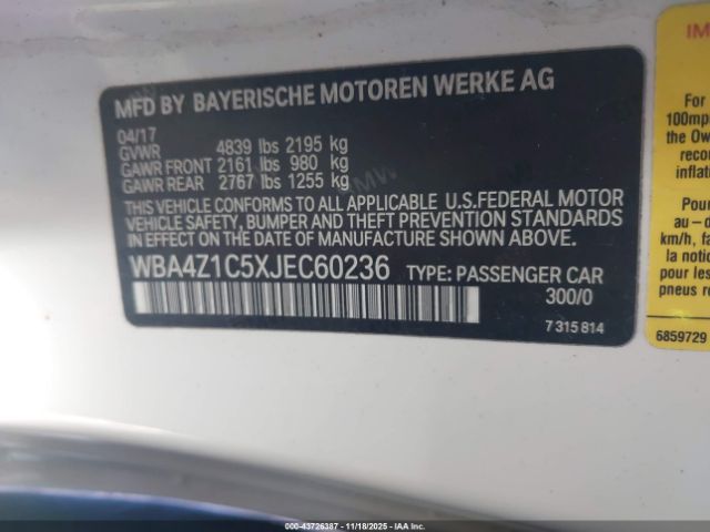 2018 BMW 430I WBA4Z1C5XJEC60236 Photo 8