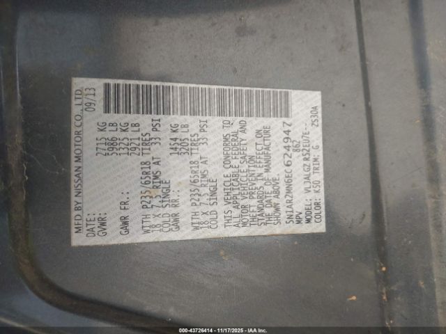 2014 NISSAN PATHFINDER 5N1AR2MN6EC624947 Photo 8