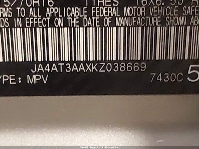 2019 MITSUBISHI ECLIPSE CROSS JA4AT3AAXKZ038669 Photo 8