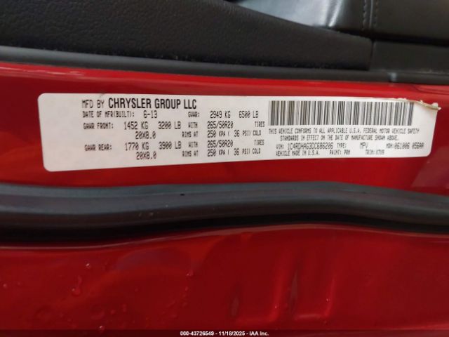2013 DODGE DURANGO 1C4RDHAG3DC686206 Photo 8