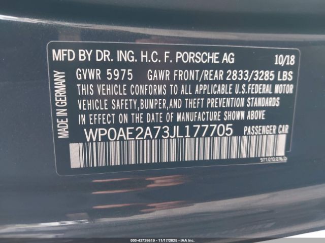 2018 PORSCHE PANAMERA E-HYBRID WP0AE2A73JL177705 Photo 8