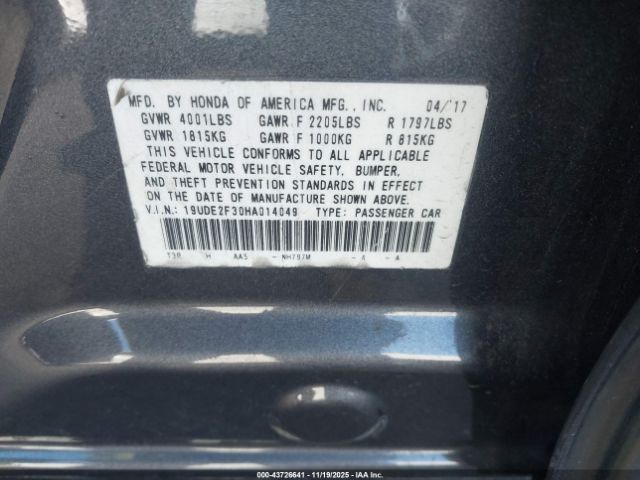 2017 ACURA ILX 19UDE2F30HA014049 Photo 8