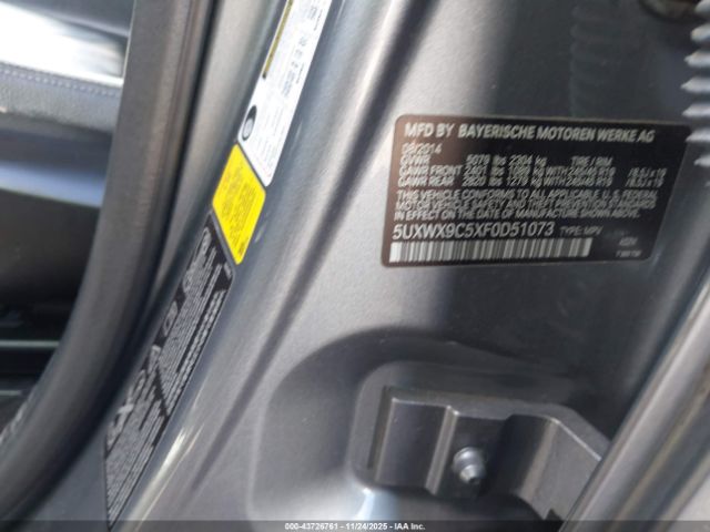 2015 BMW X3 5UXWX9C5XF0D51073 Photo 8