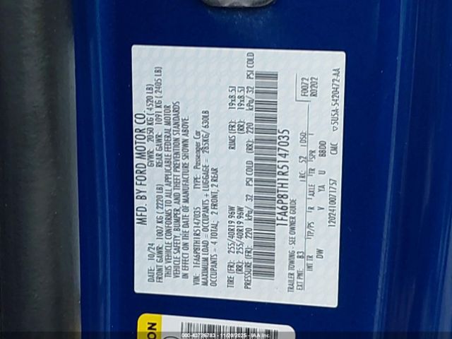 2024 FORD MUSTANG 1FA6P8TH1R5147035 Photo 8