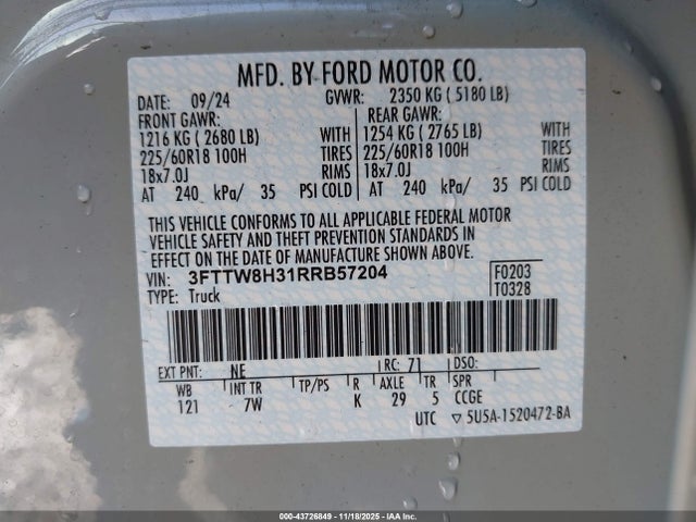 Ford Maverick Xlt 2024 3FTTW8H31RRB57204 Image 9