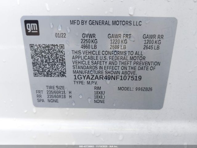 2022 CADILLAC XT4 1GYAZAR49NF107519 Photo 8