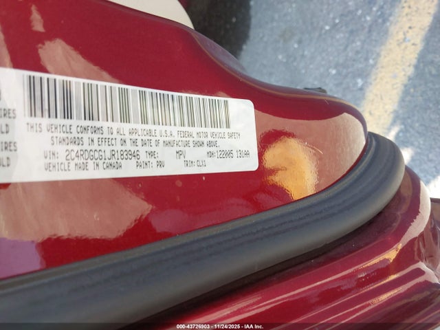 2C4RDGCG1JR183946 Dodge Grand Caravan Sxt
