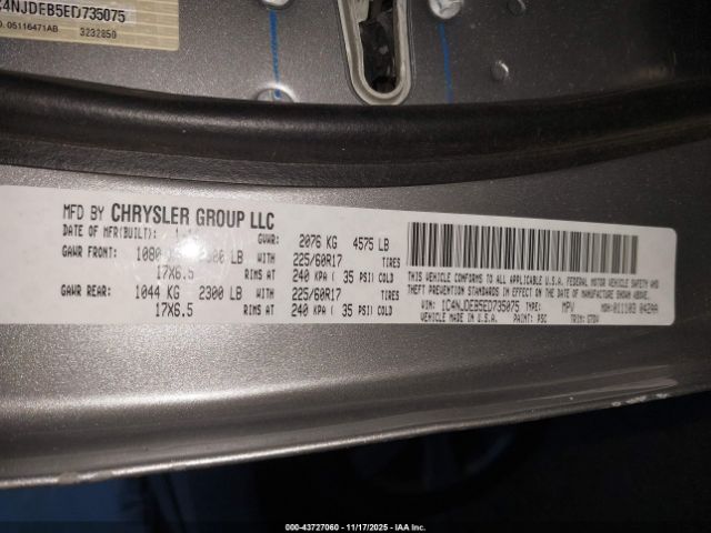 2014 JEEP COMPASS 1C4NJDEB5ED735075 Photo 8