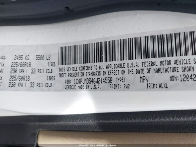 2016 JEEP CHEROKEE 1C4PJMDS4GW214558 Photo 8