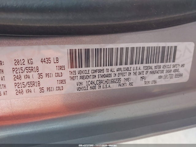 2017 JEEP COMPASS 1C4NJCBA1HD166235 Photo 8