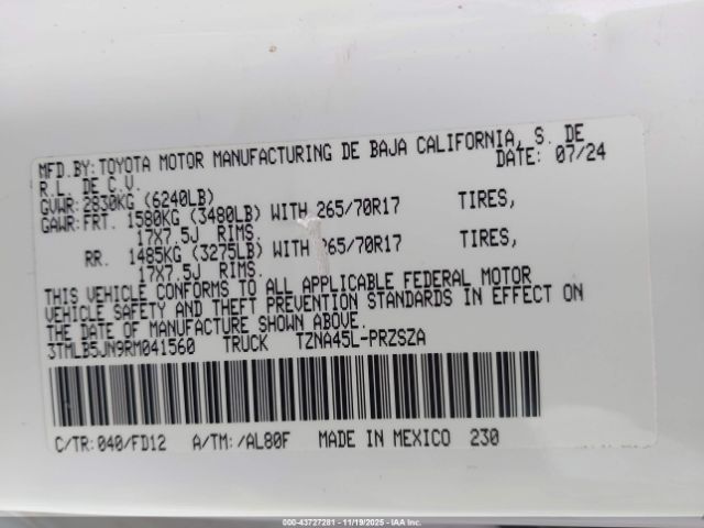 2024 TOYOTA TACOMA 3TMLB5JN9RM041560 Photo 8