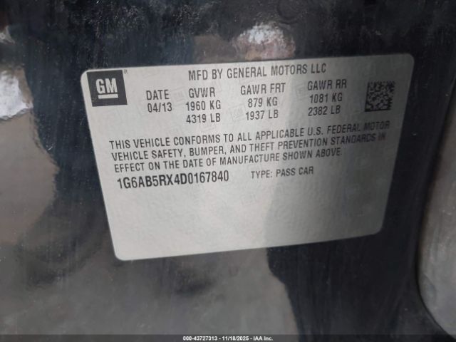 2013 CADILLAC ATS 1G6AB5RX4D0167840 Photo 8