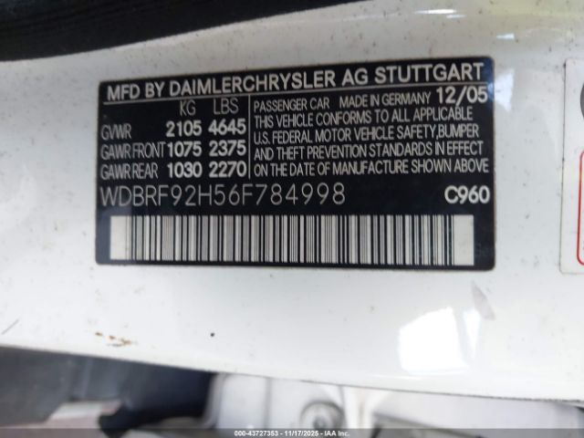 2006 MERCEDES-BENZ C 280 WDBRF92H56F784998 Photo 8