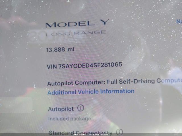 2025 TESLA MODEL Y 7SAYGDED4SF281065 Photo 6