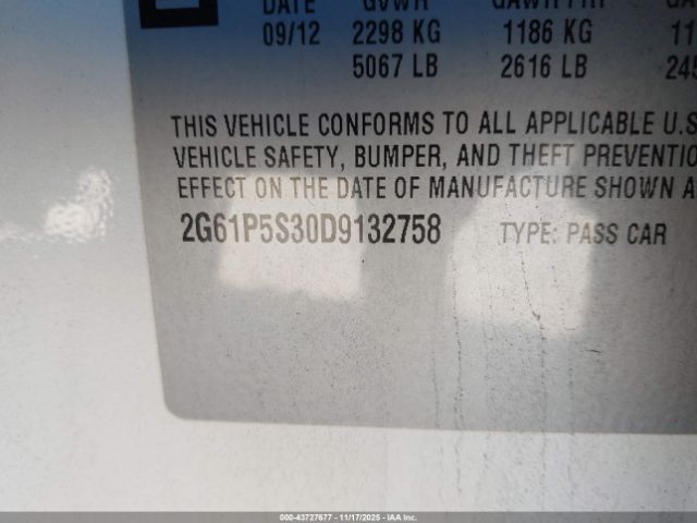 2013 CADILLAC XTS 2G61P5S30D9132758 Photo 8