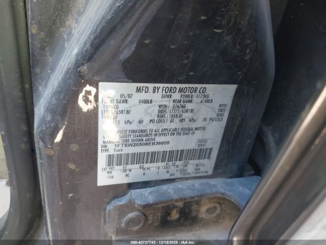 2008 FORD F-250 1FTSW20508EB36609 Photo 8