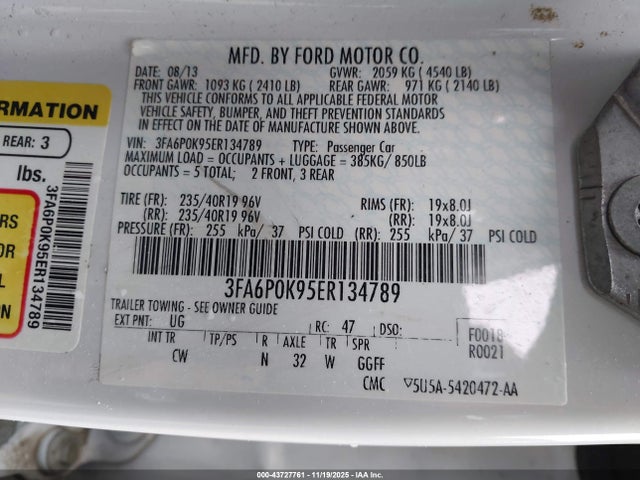 2014 FORD FUSION 3FA6P0K95ER134789 Photo 8