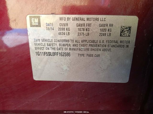 2015 CHEVROLET MALIBU 1G11F5SL0FF162586 Photo 8