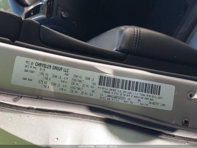 2011 JEEP GRAND CHEROKEE 1J4RR4GG8BC525259 Photo 8