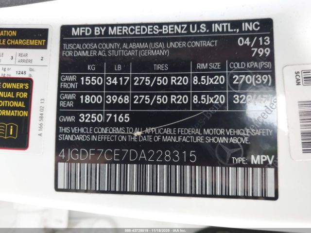 2013 MERCEDES-BENZ GL 450 4JGDF7CE7DA228315 Photo 8