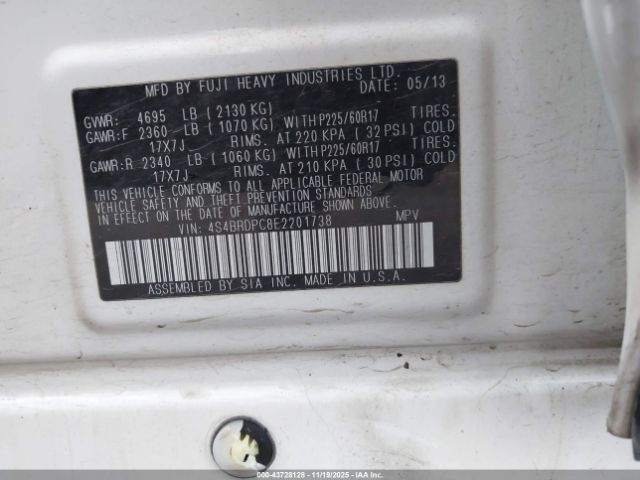 2014 SUBARU OUTBACK 4S4BRDPC8E2201738 Photo 8