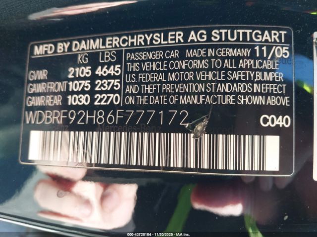 2006 MERCEDES-BENZ C 280 WDBRF92H86F777172 Photo 8