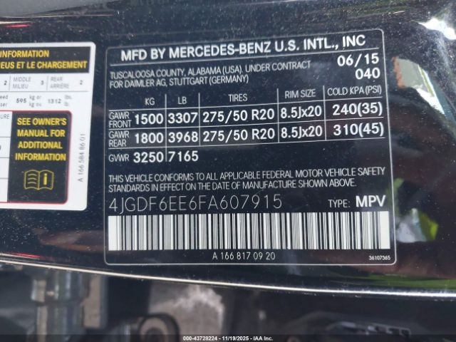 2015 MERCEDES-BENZ GL 450 4JGDF6EE6FA607915 Photo 8