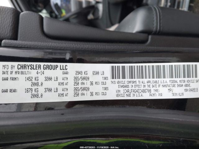 2014 JEEP GRAND CHEROKEE 1C4RJFAG4EC486708 Photo 8