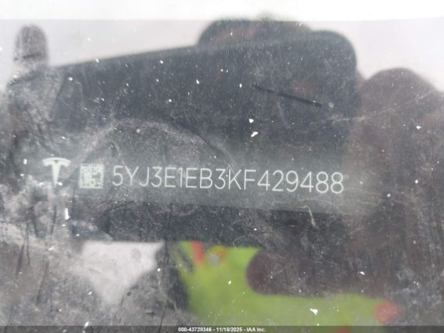 2019 TESLA MODEL 3 5YJ3E1EB3KF429488 Photo 8