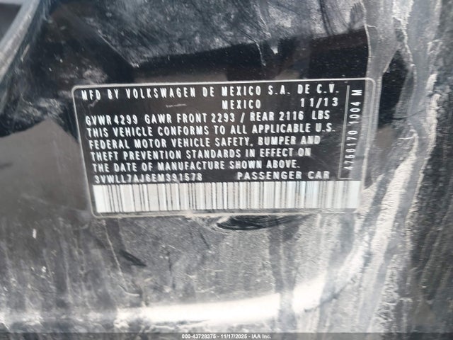 3VWLL7AJ6EM391578 Volkswagen Jetta 2.0l Tdi
