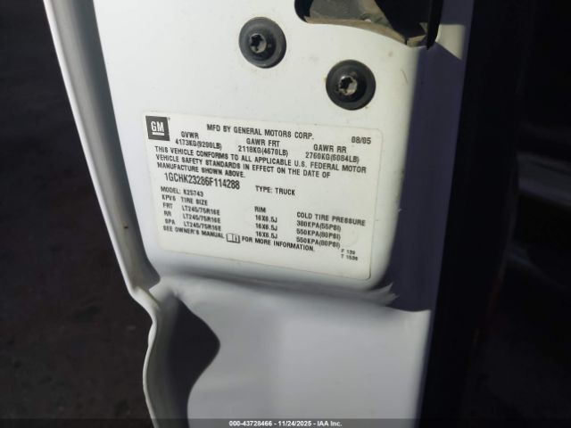 2006 CHEVROLET SILVERADO 2500HD 1GCHK23286F114288 Photo 8