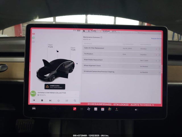 Aukcja sprzedaży 2021 Tesla Model 3 Standard Range Plus Rear-wheel Drive, vin: 5YJ3E1EA0MF854452, numer aukcji: 43728469