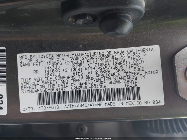 2013 TOYOTA TACOMA 3TMMU4FN6DM058147 Photo 8