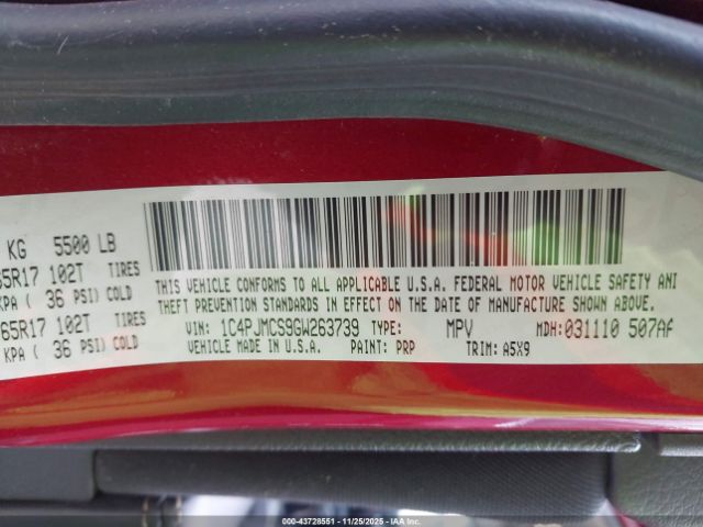 2016 JEEP CHEROKEE 1C4PJMCS9GW263739 Photo 8