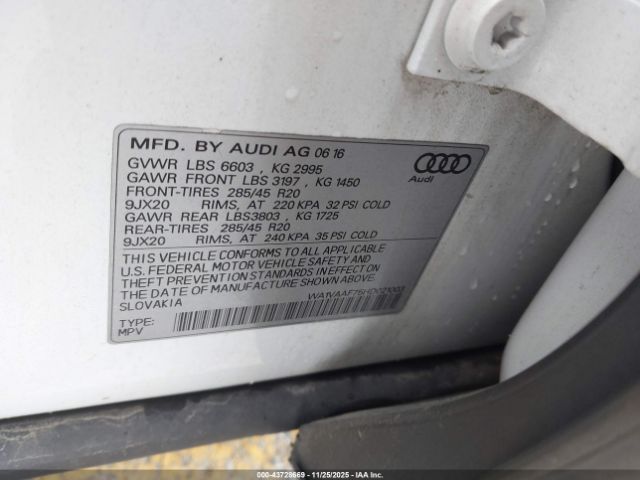 2017 AUDI Q7 WA1VAAF75HD021003 Photo 8