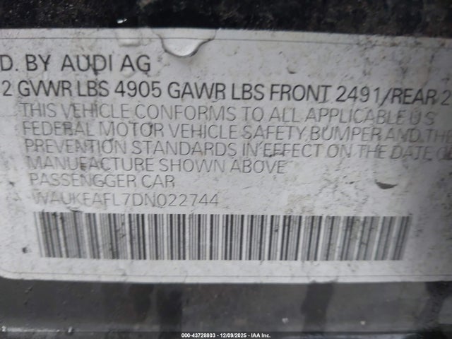 2013 AUDI A4 WAUKFAFL7DN022744 Photo 8
