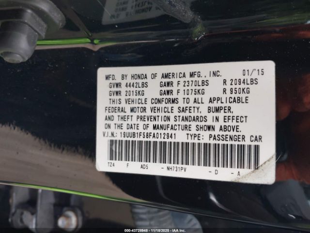 2015 ACURA TLX 19UUB1F58FA012941 Photo 8