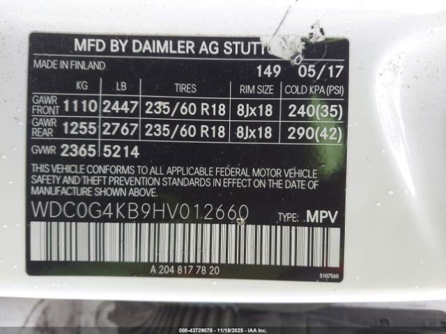 2017 MERCEDES-BENZ GLC 300 WDC0G4KB9HV012660 Photo 8