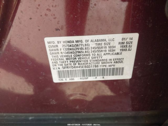 2014 ACURA MDX 5FRYD4H45EB031788 Photo 8