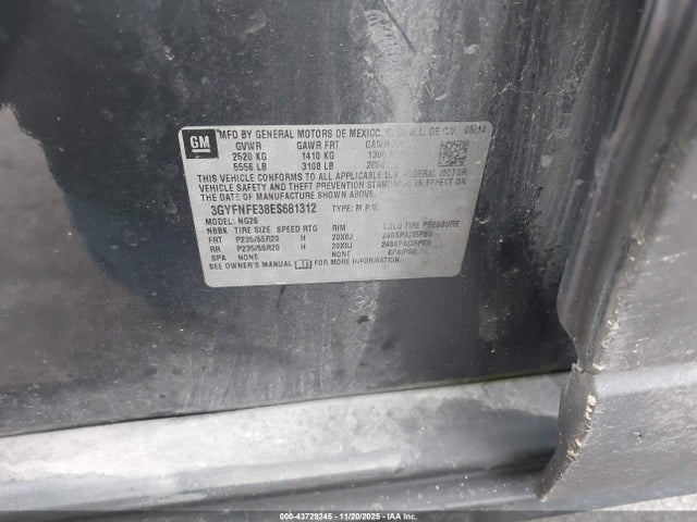 2014 CADILLAC SRX 3GYFNFE38ES681312 Photo 8