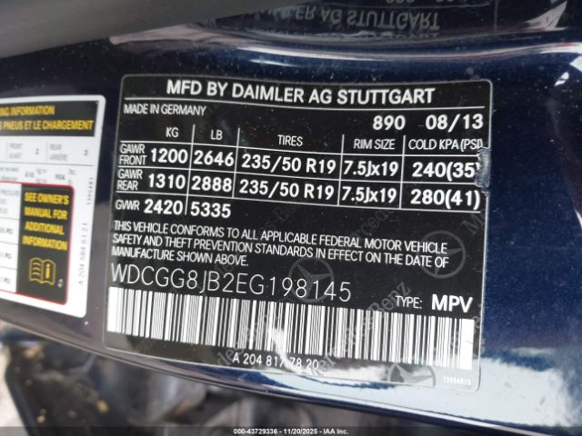 2014 MERCEDES-BENZ GLK 350 WDCGG8JB2EG198145 Photo 8