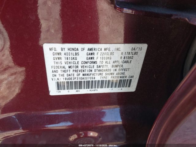 2016 ACURA ILX 19UDE2F31GA007058 Photo 8