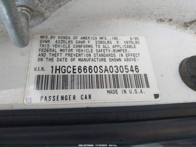 1995 HONDA ACCORD 1HGCE6660SA030546 Photo 8