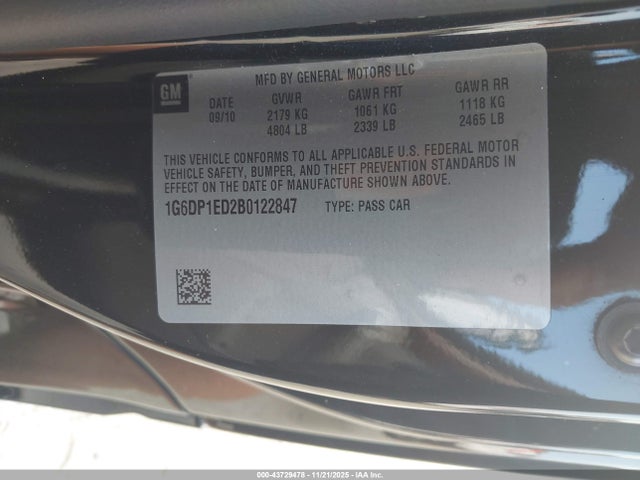 2011 CADILLAC CTS 1G6DP1ED2B0122847 Photo 8