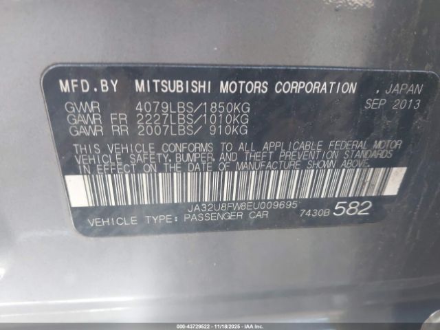 2014 MITSUBISHI LANCER JA32U8FW8EU009695 Photo 8